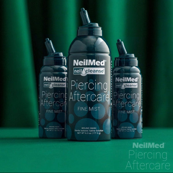 Piercing aftercare with sterile saline — LPR Piercing Brugge