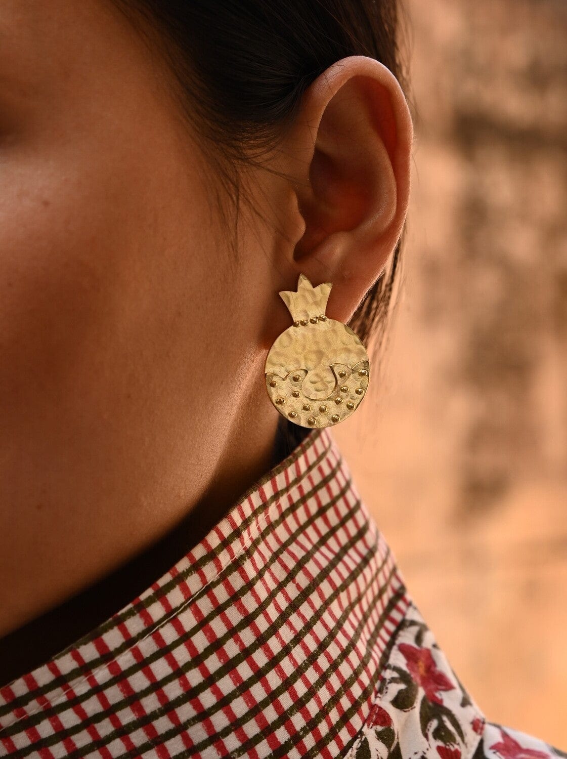 Christine Bekaert Jewelry Earring Pomegranate Stud