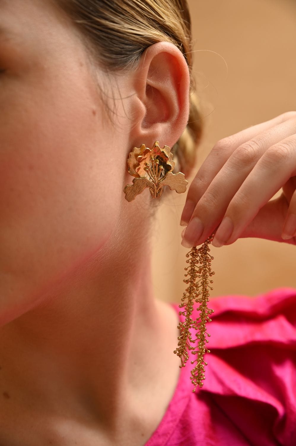 Christine Bekaert Jewelry Earring Iris Beads