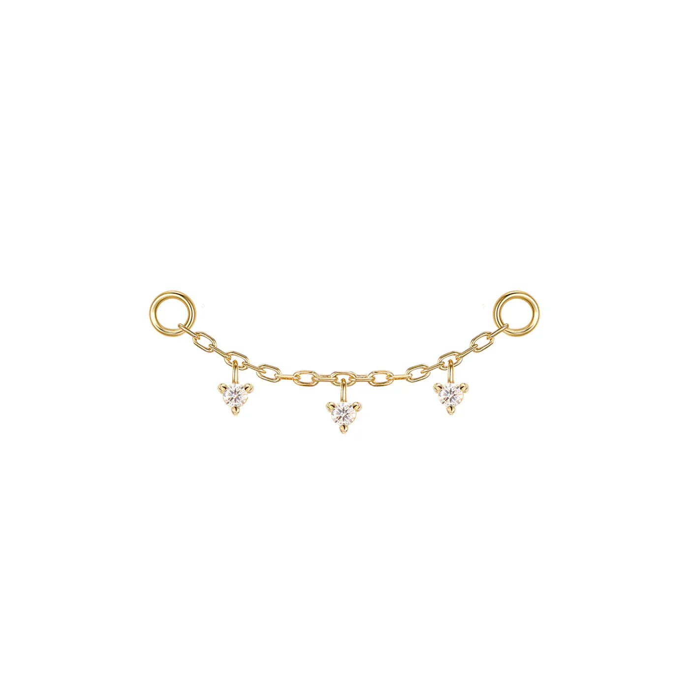 Modern Mood Body Jewelry Charms and Chains Chain with Tiny Dripping Diamonds