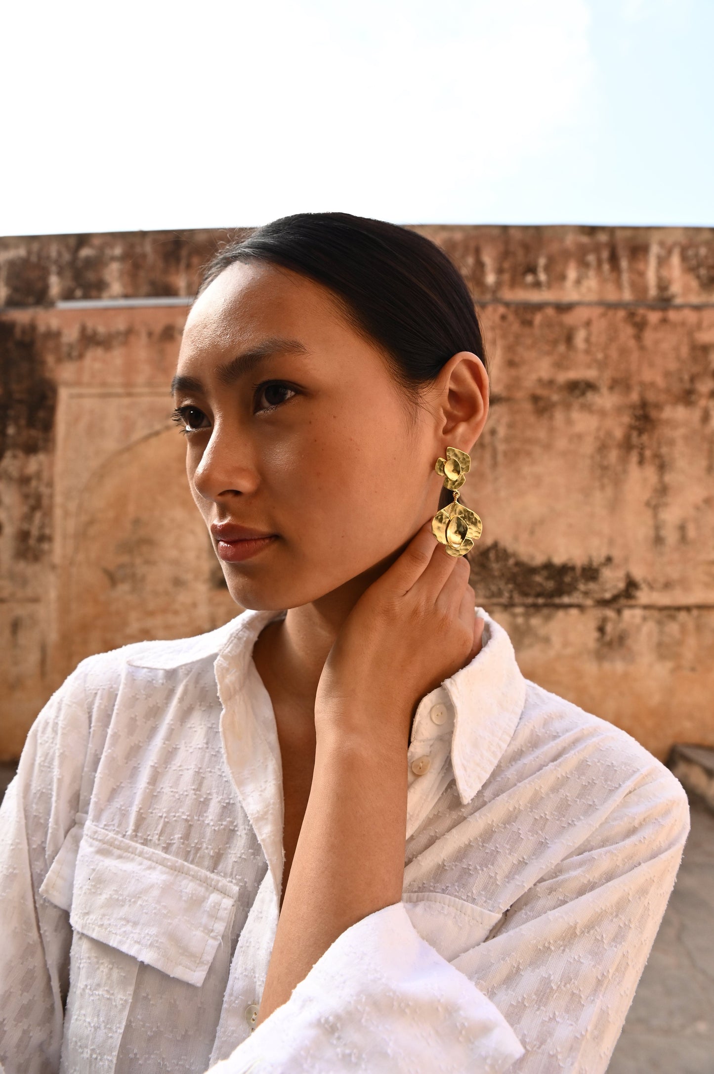 Christine Bekaert Jewelry Earring Moringa Blossom