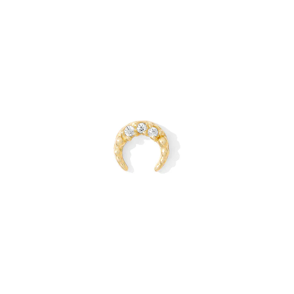 Tawapa gold piercing end Coven - White CZ