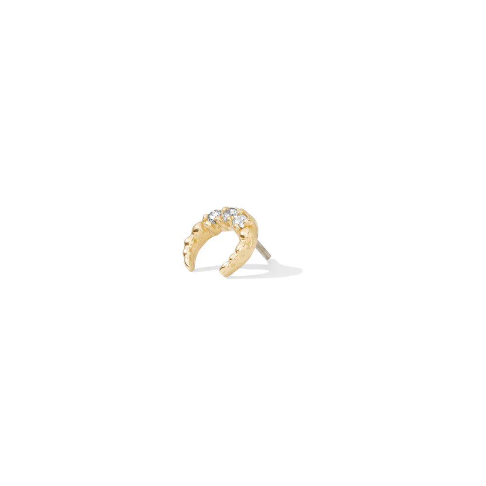 Tawapa gold piercing end Coven - White CZ