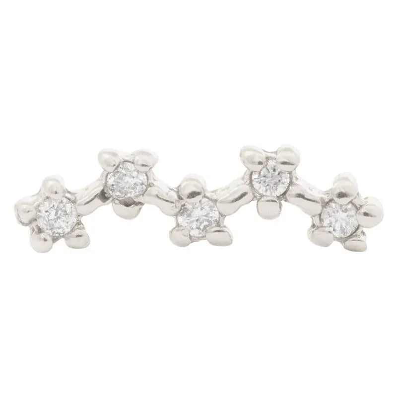 Tawapa gold piercing end Stardust - White CZ