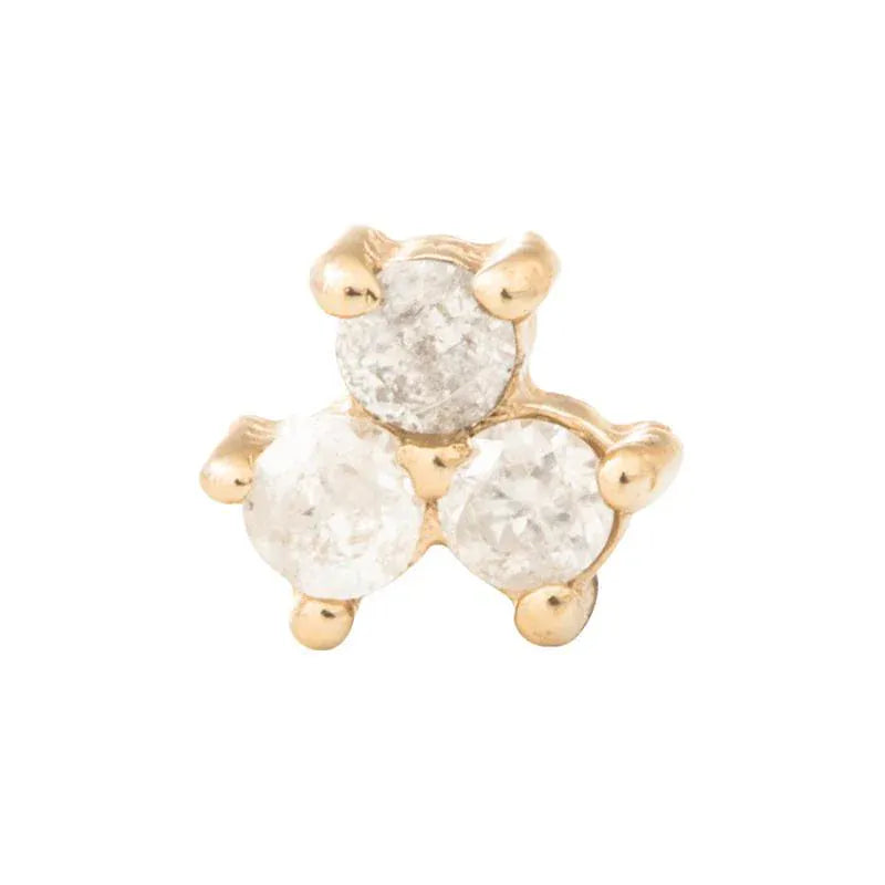 Tawapa gold piercing end Vida - White CZ