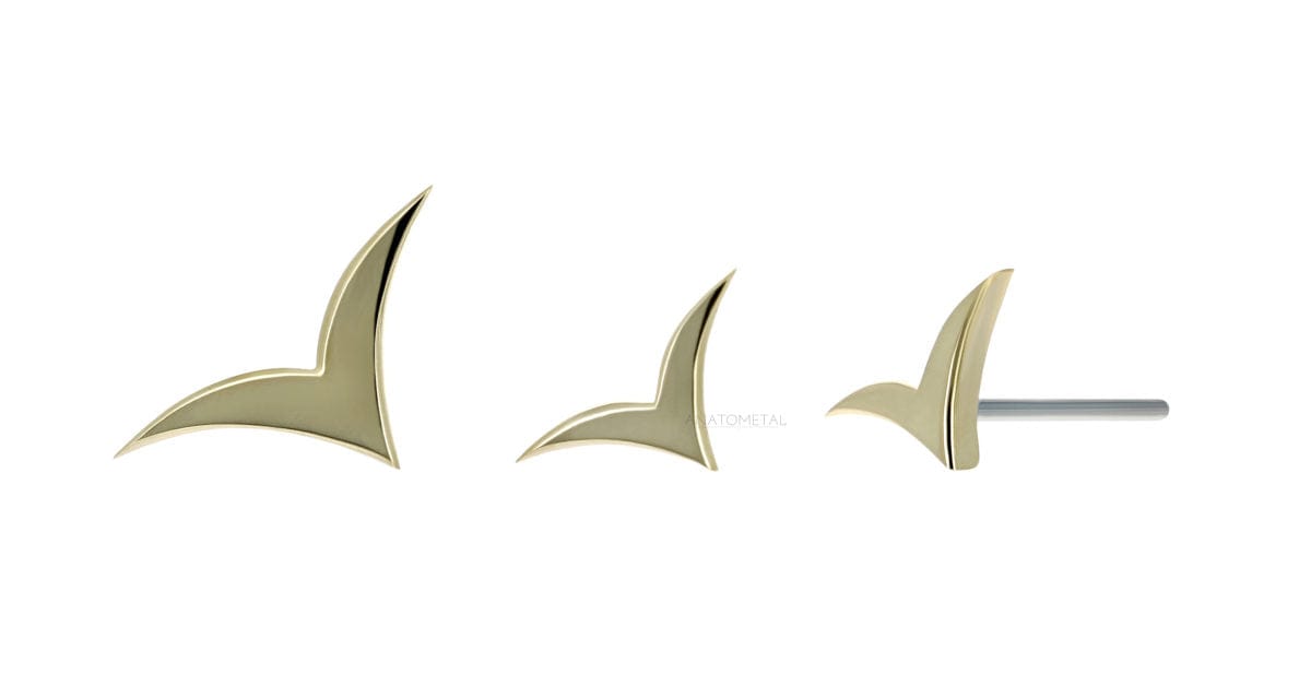 Anatometal Threadless Gold Wings