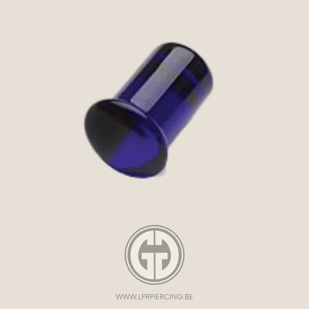 Gorilla Glass Plugs Single Flare Glass Plugs - Cobalt
