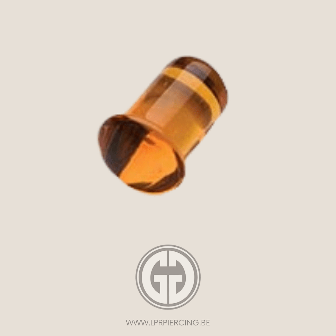 Gorilla Glass Plugs Single Flare Glass Plugs - Honey