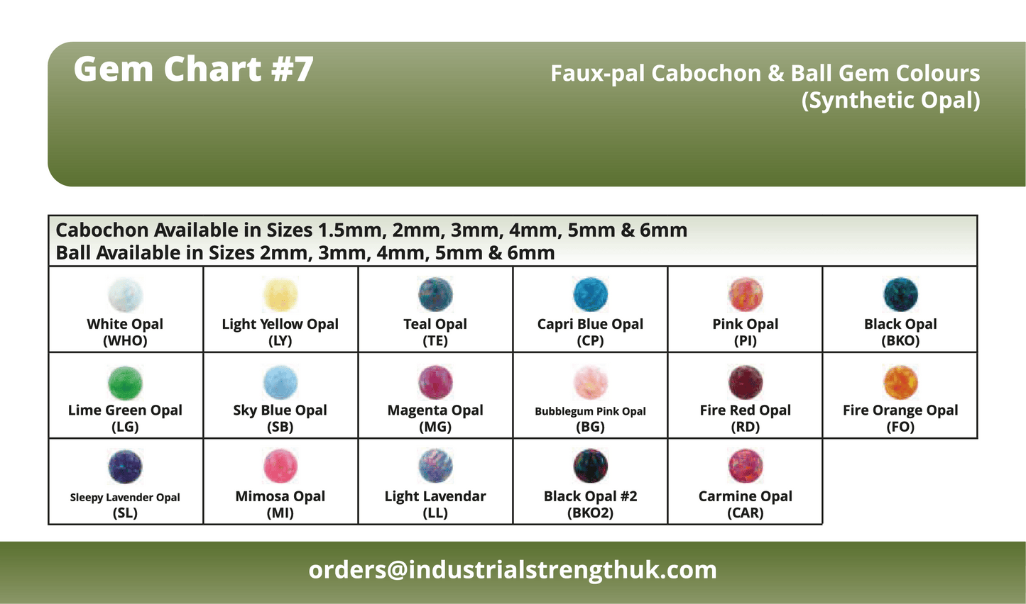 Industrial Strength Threaded Titanium Faux Pal Cabochon (Industrial Strength)