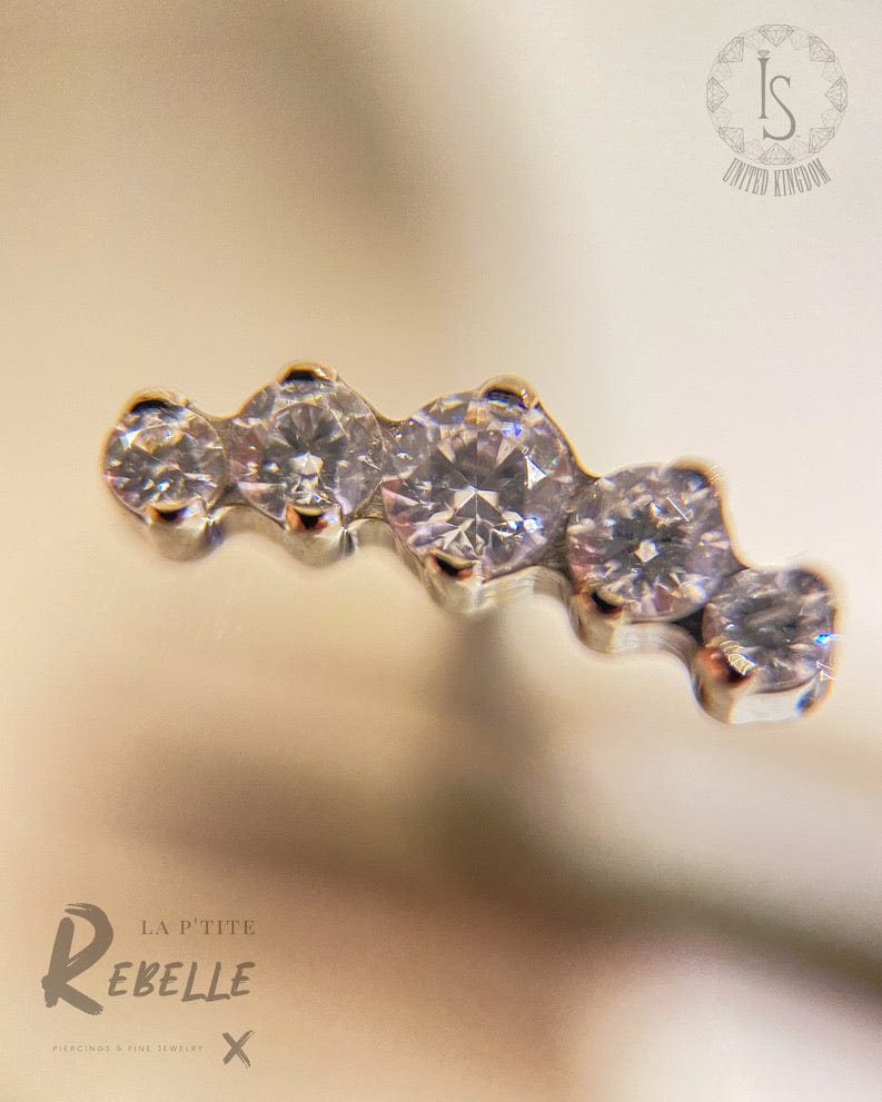 Industrial Strength Threaded Titanium Prium - Clear CZ