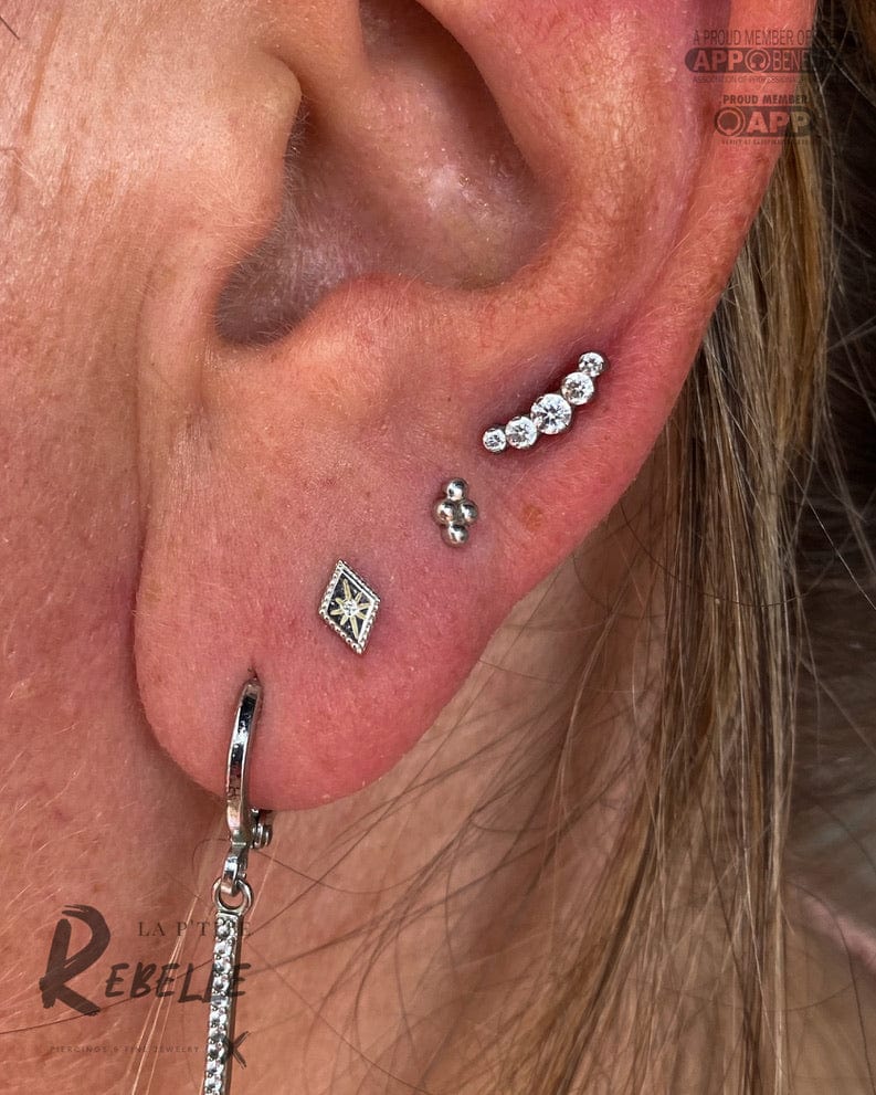 Industrial Strength Threaded Titanium Prium - Clear CZ