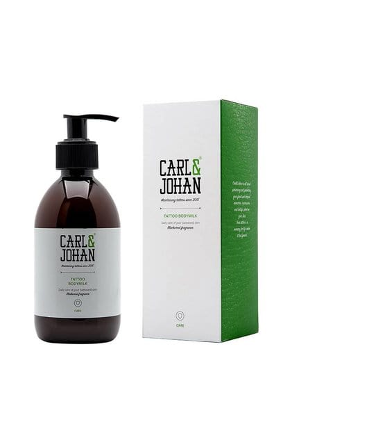 Carl & Johan Tattoo Bodymilk – daily moisturiser for tattoo colour and line care