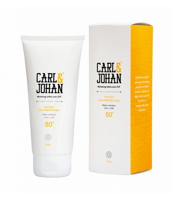 Carl & Johan Tattoo Sunscreen SPF 50 – UV protection for tattooed skin without zinc layer
