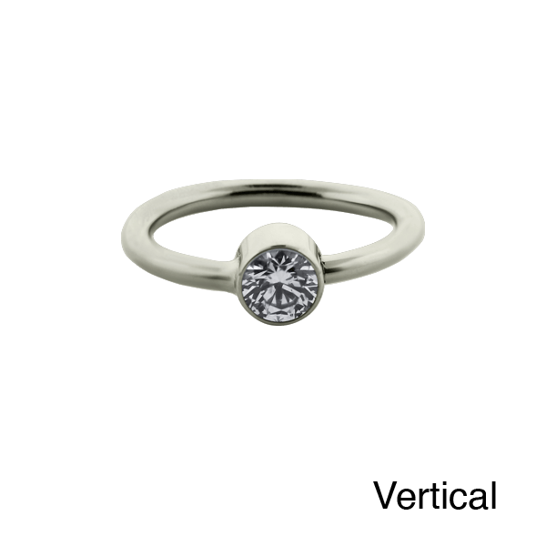 Le Roi Titanium Ring Fixed Bezel Ring (Side Facing)