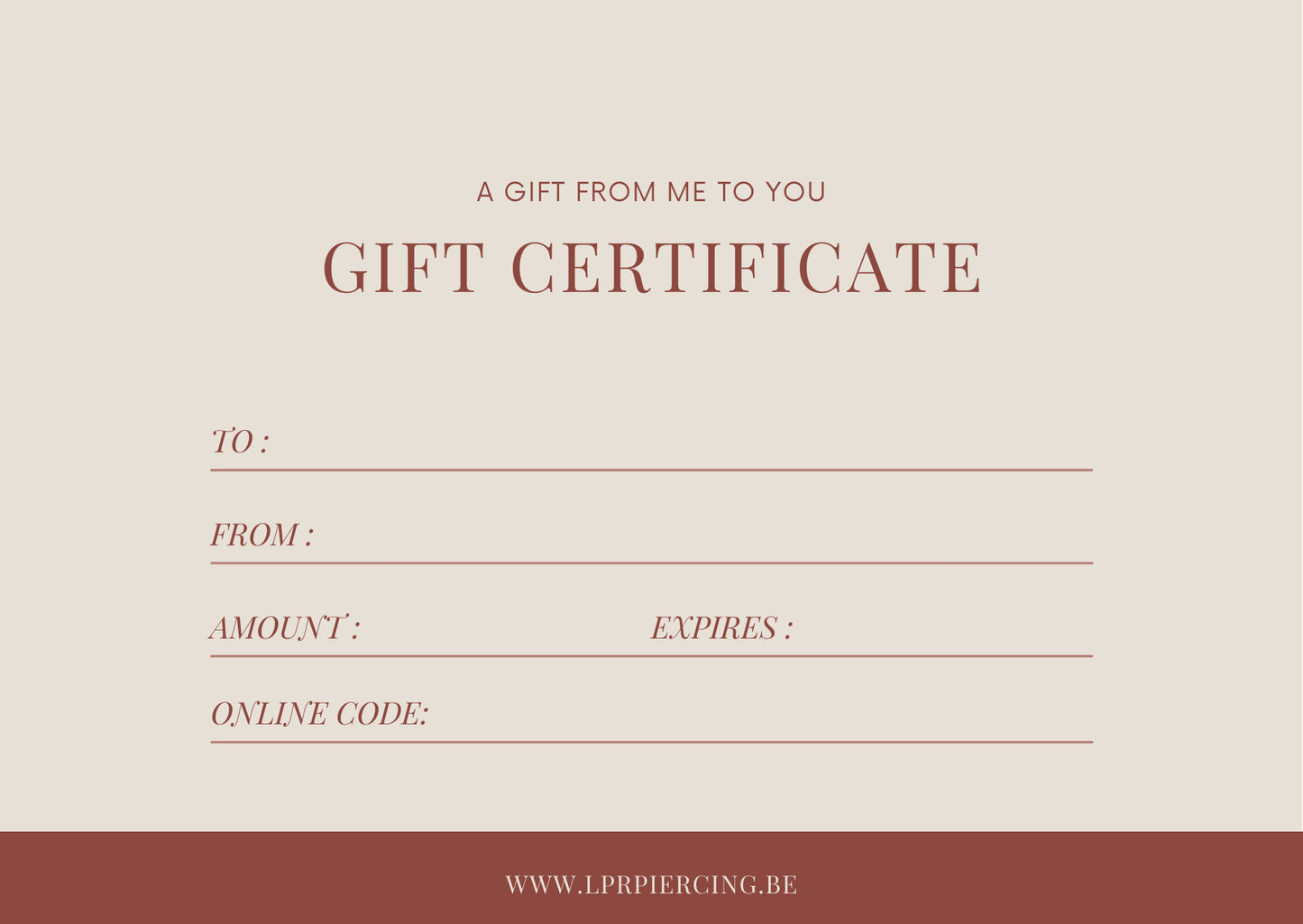 LPRpiercing Giftcard / Gift card Gift card