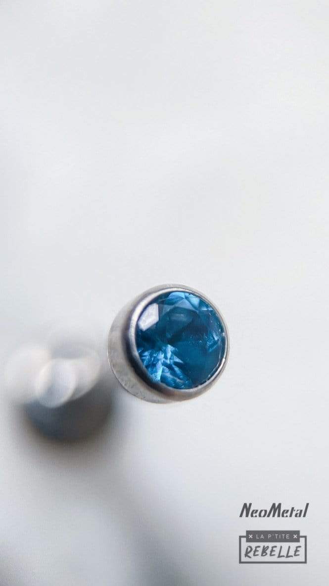 NeoMetal Threadless Titanium Bezel Set - London Blue (threadless Neometal)
